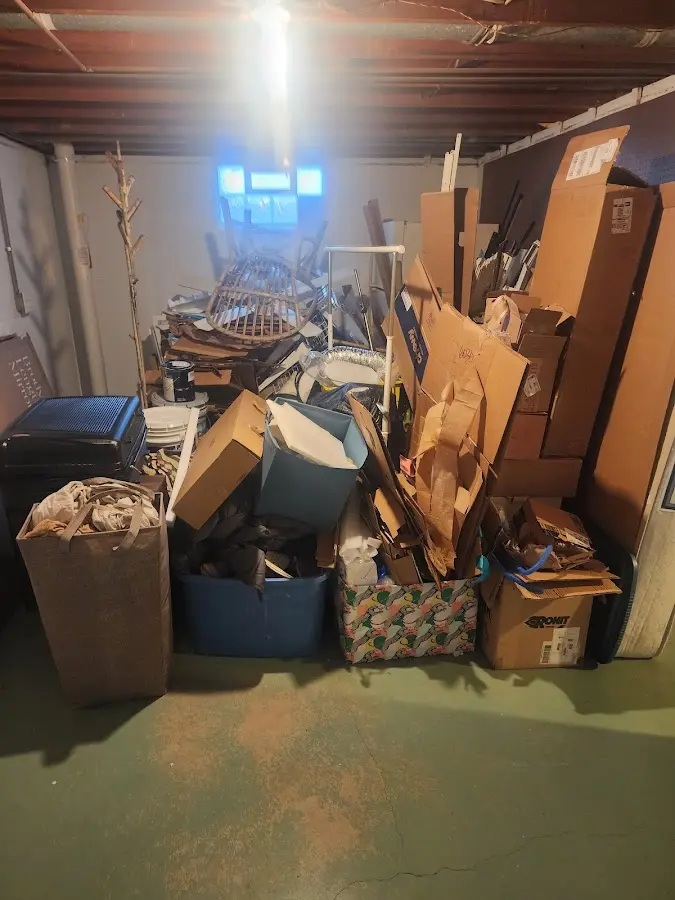 Roll-off dumpster container at job site for Roll Off Dumpster Rental in Marlboro Meadows